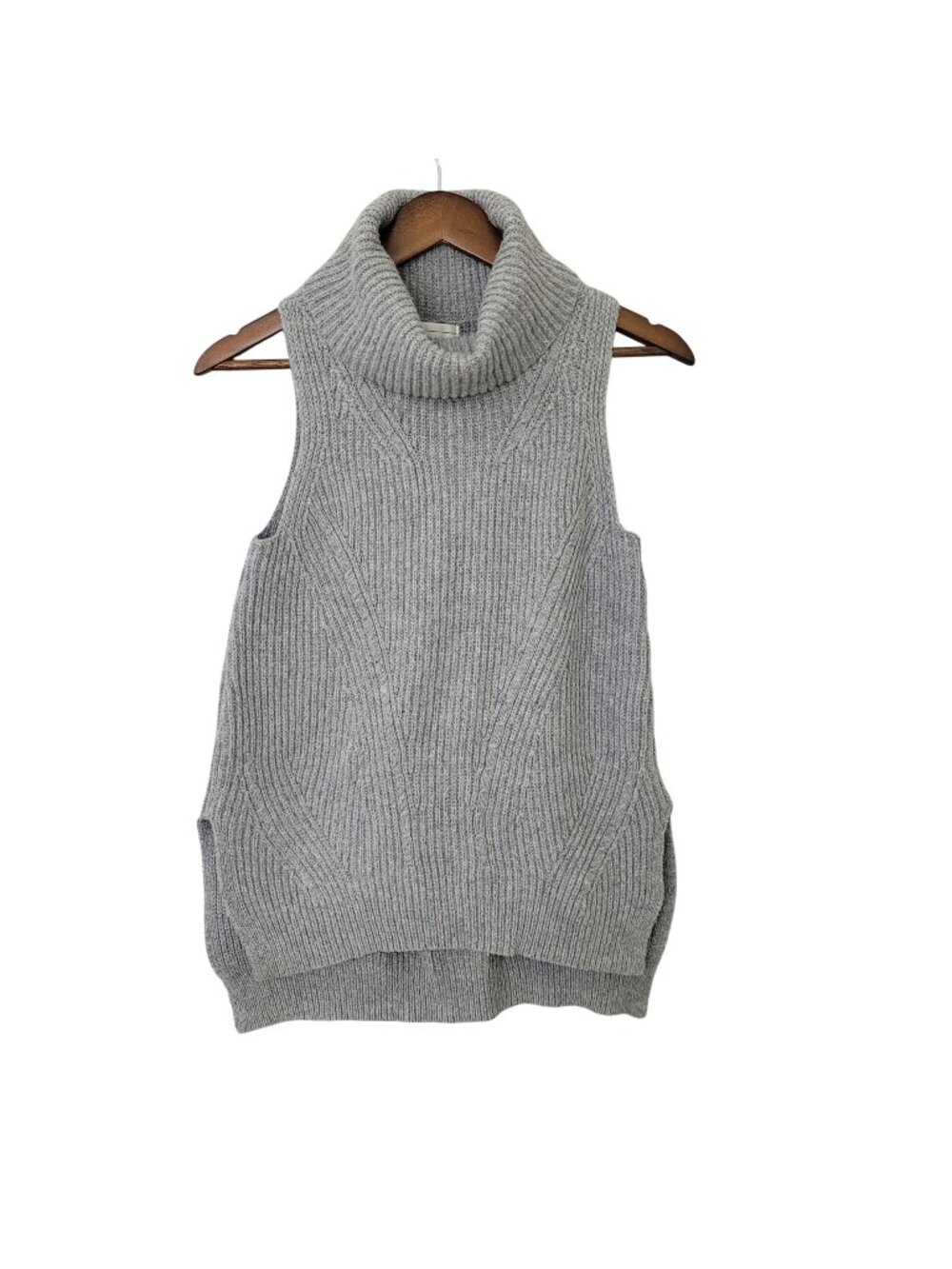 Anthropologie Angel Of The North Sleeveless Turtleneck Sweater Vest XS Gray